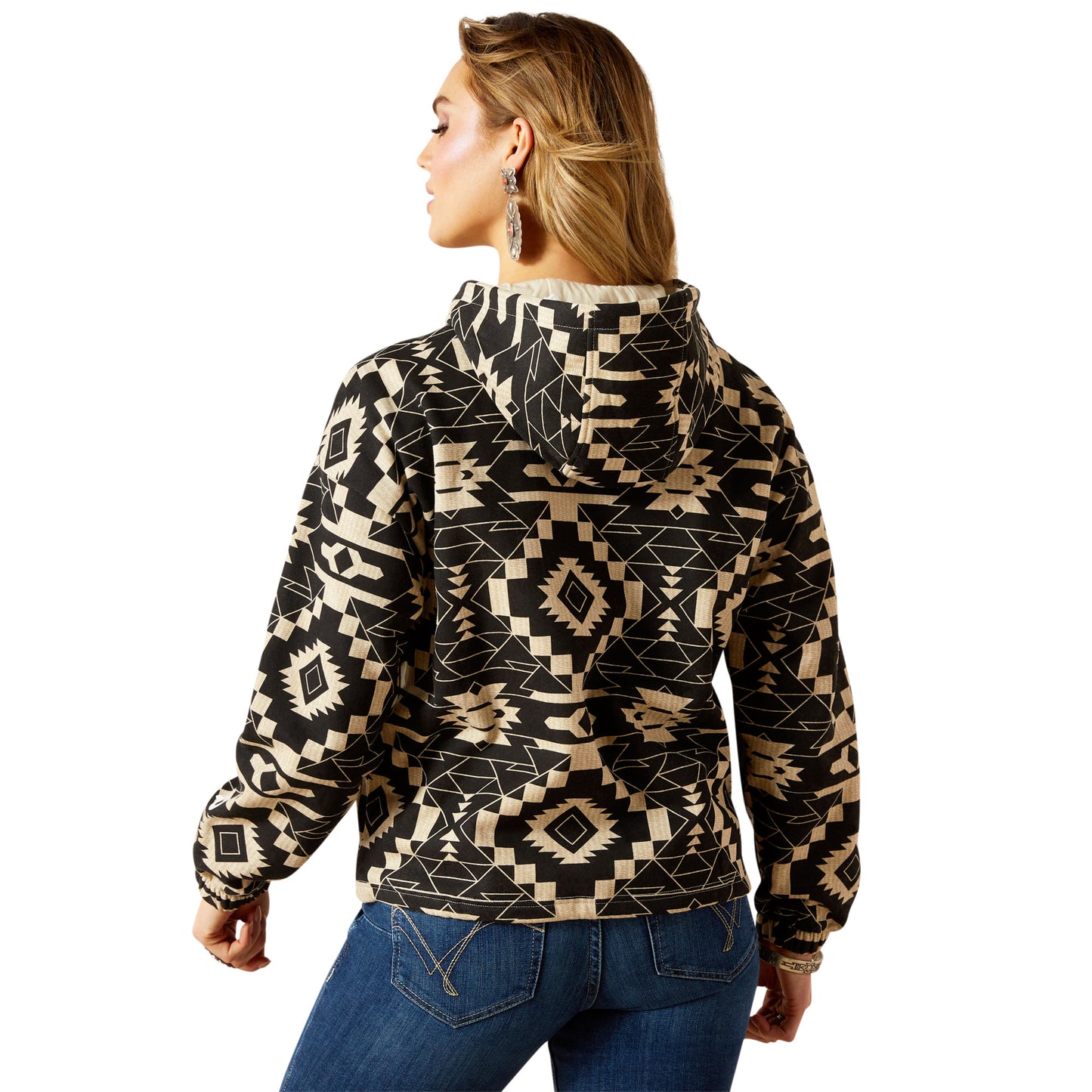 Ariat Ladies Black Southwest Print Essential Hoodie