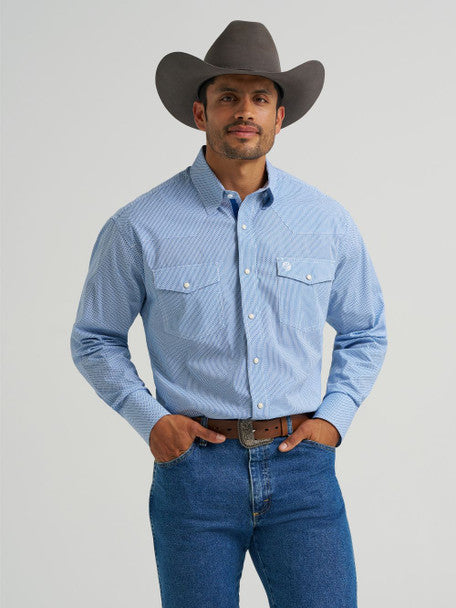 Wrangler George Strait Collection Troubadour Navy Long Sleeve Shirt