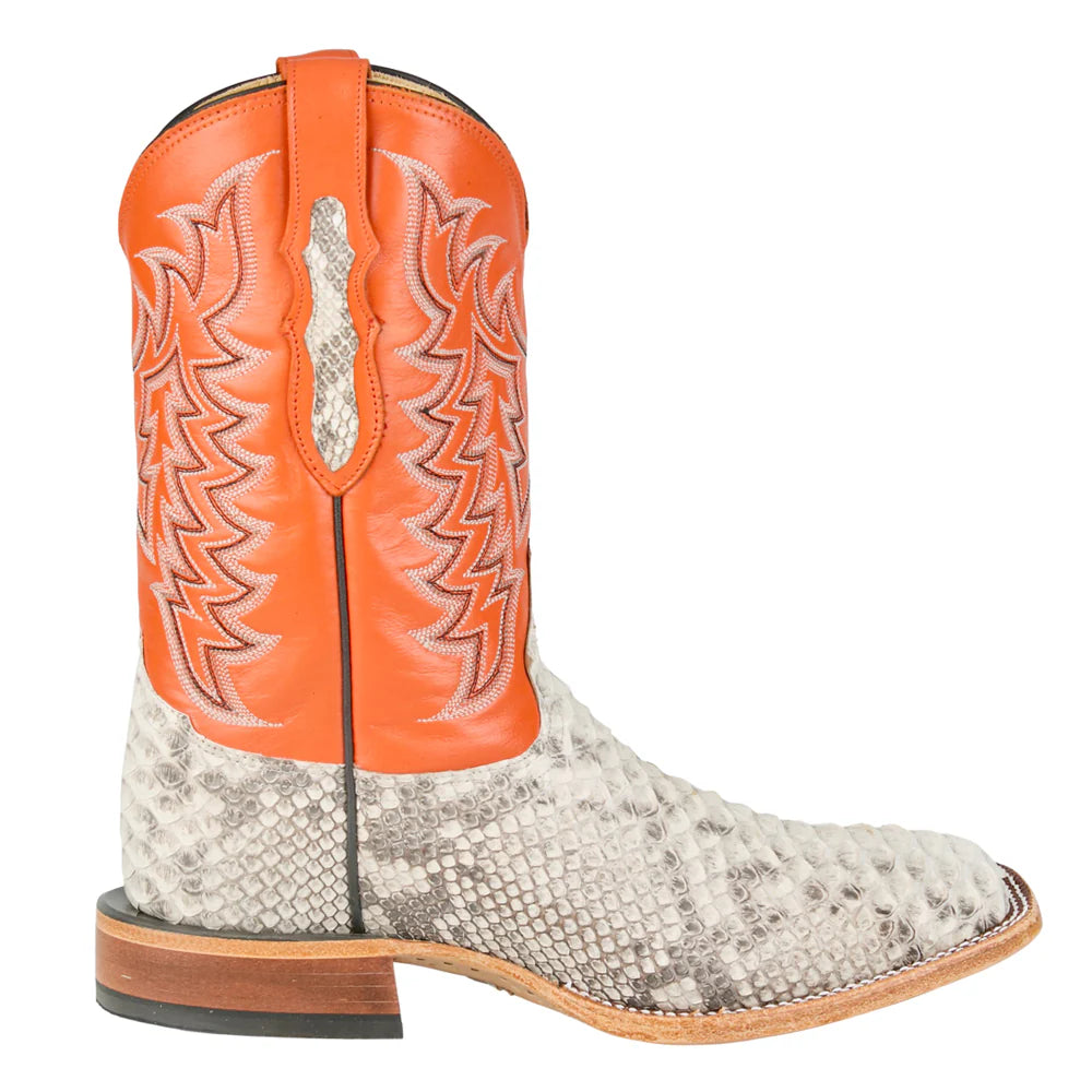 Tony Lama Mario 11 Inch Python Square Toe Cowboy Boots