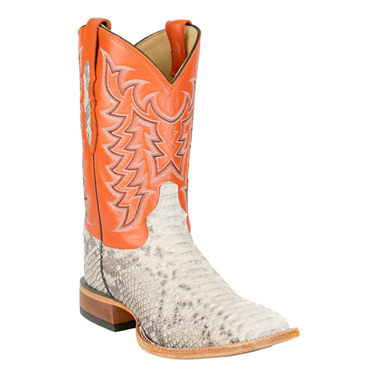Tony Lama Mario 11 Inch Python Square Toe Cowboy Boots