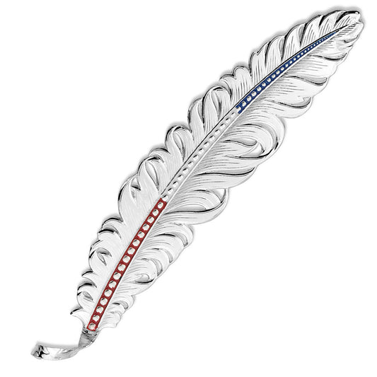 Red, White & Blue Montana Hat Feather