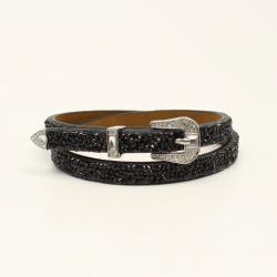 Black Clustered Rhinestones Hatband