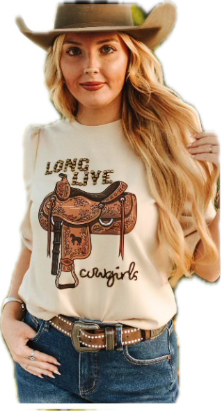 Beige Studded Saddle Printed Puff Sleeve Gathered Wrist Top