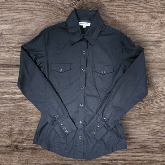 Panhandle Slim Black 2 Pocket Long Sleeve Snap Shirt