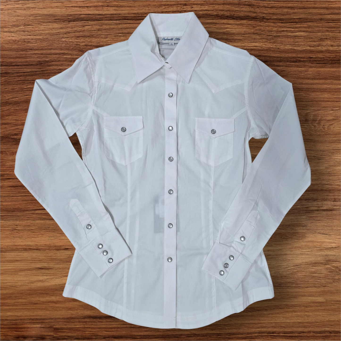 Panhandle Slim White 2 Pocket Snap Long Sleeve Shirt