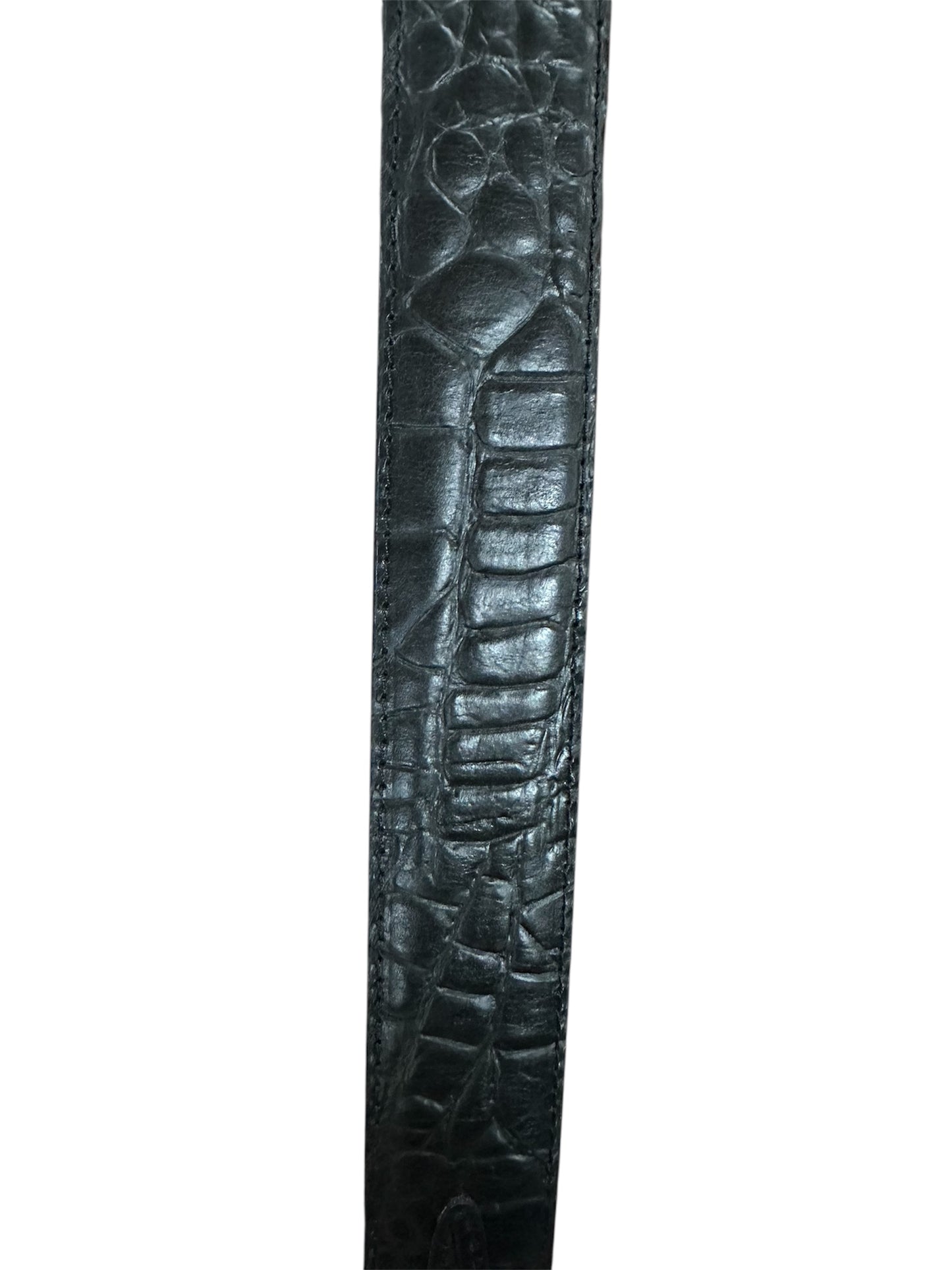 Wrangler Men's Black Alligator Print Belt