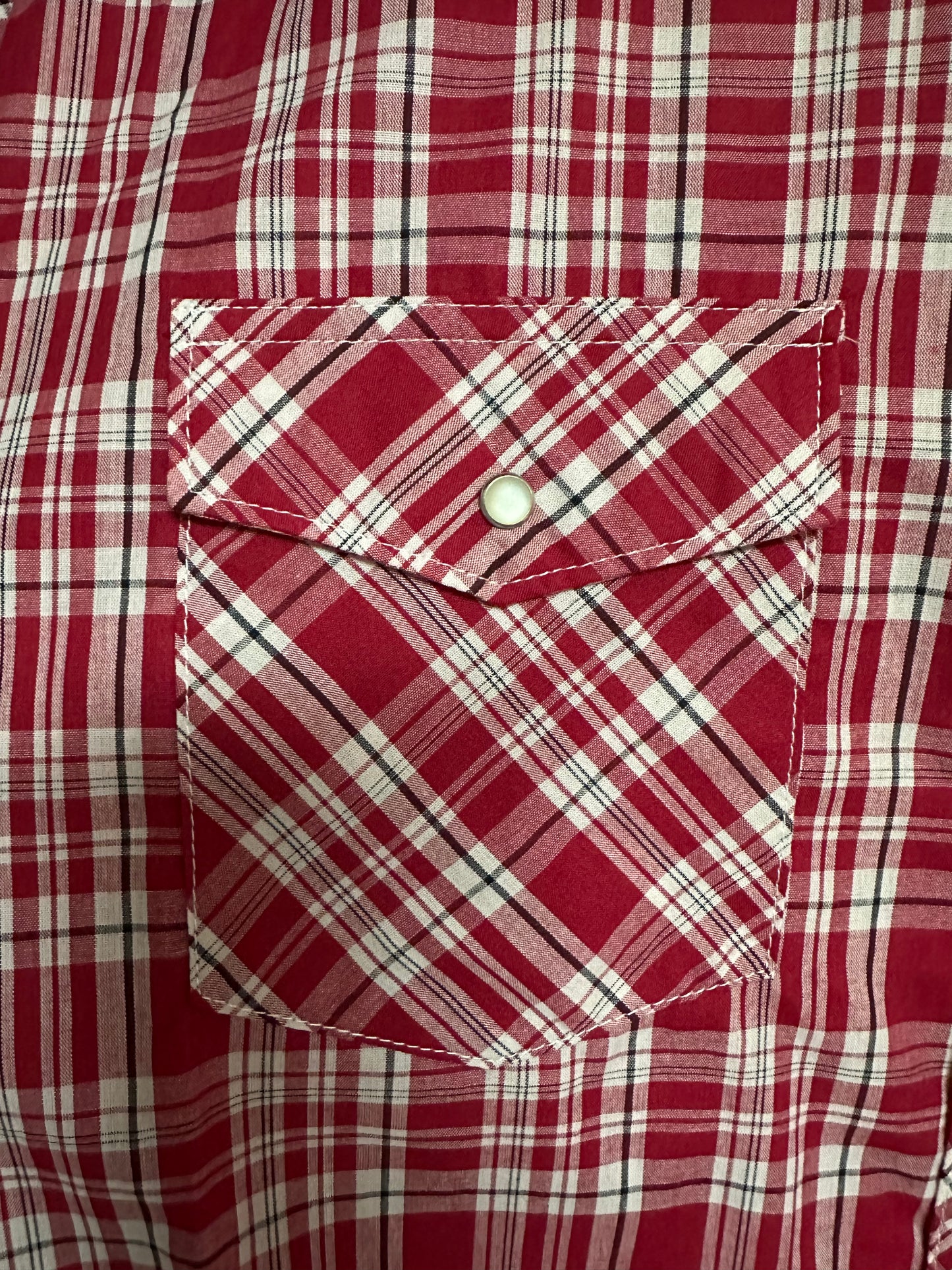 Wrangler Wash N Wear Short Sleeve Snap Shirt