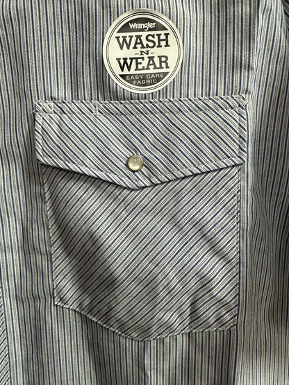 Wrangler Men's Wash N Wear Short Sleeve Snap Shirt
