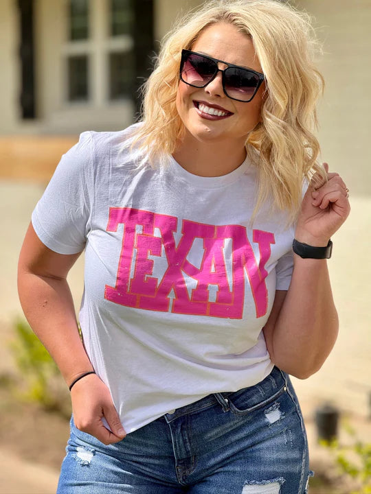 Texan Pink & Orange Ink Tee