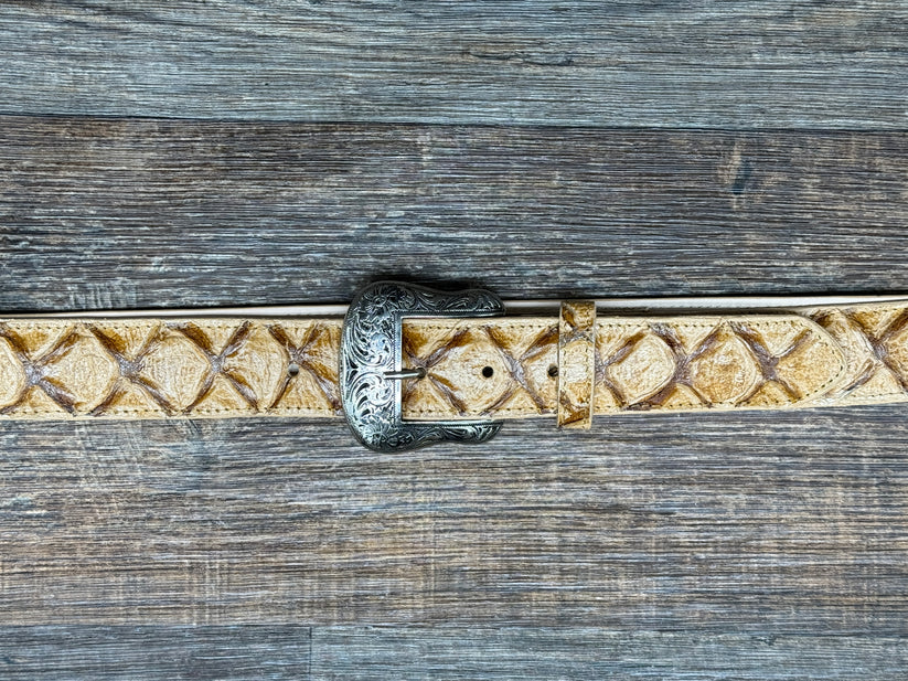 Cowtown Orix Pirarucu Print Belts