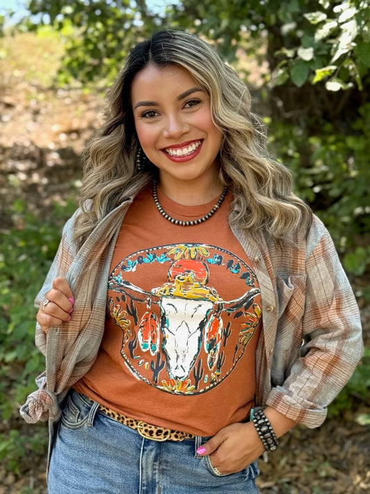 Callie Ann Stelter Western Skull Tee