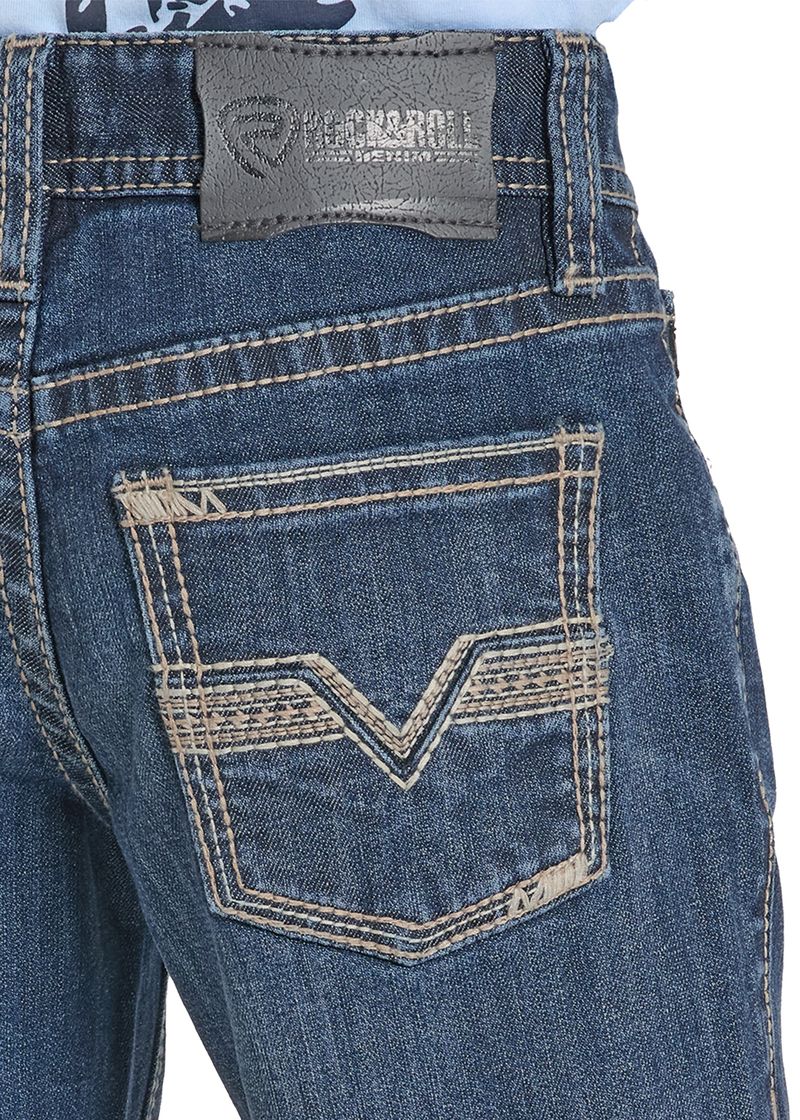 Rock & Roll Denim BB Gun Dark Wash Boot Cut Jean