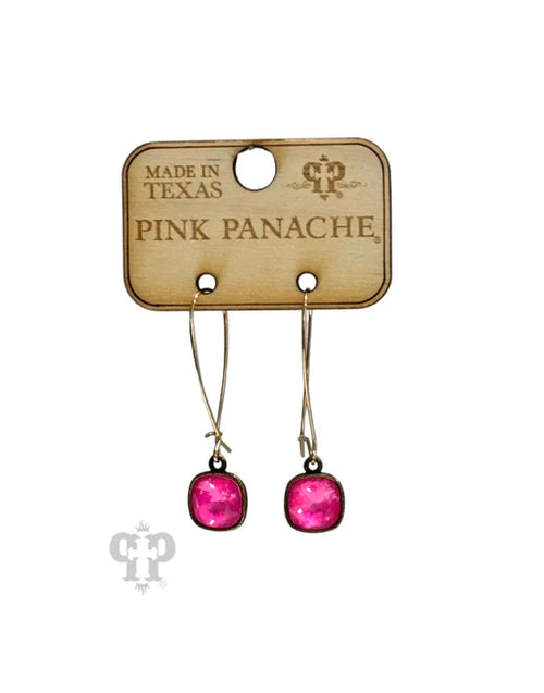 PINK PANACHE HOT PINK CRYSTAL EARRING