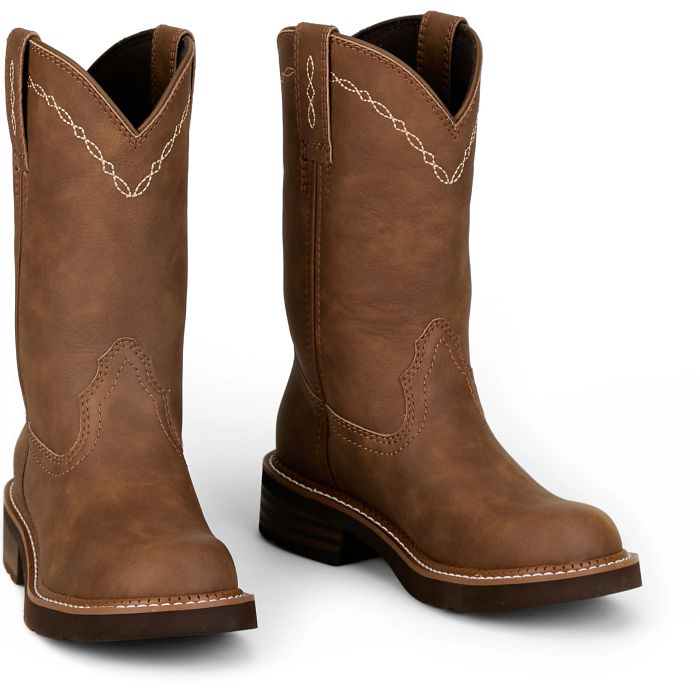 Justin Lillie 10" Brown Western Boot