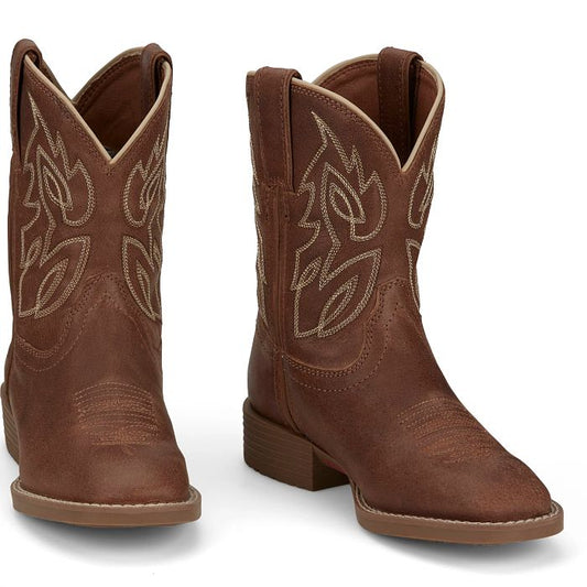 JUSTIN CANTER JUNIOR AMBER BROWN BOOT