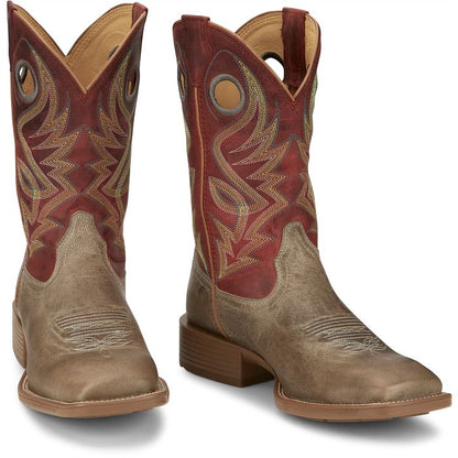 Justin Pickett 11" Griege Grey Western Boot
