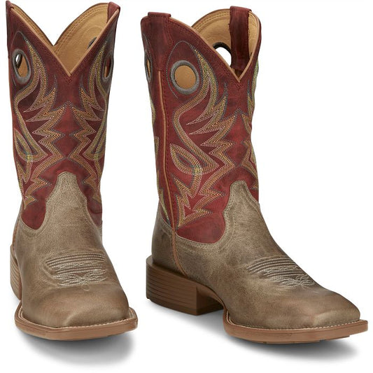 Justin Pickett 11" Griege Grey Western Boot