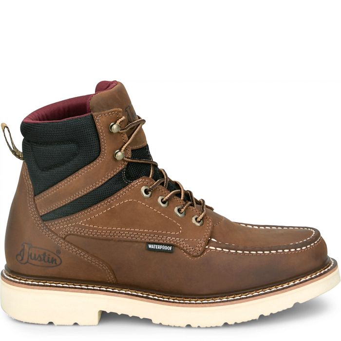 Justin Bristol Brown 6" Waterproof Boot