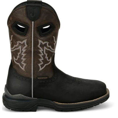 Justin Chase Black 11" Waterproof Nano Comp Toe