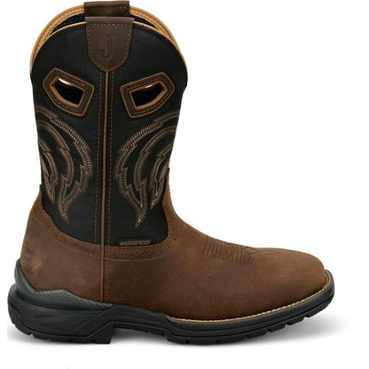 Justin Slickline Brown 11" Nano Comp Waterproof Boot