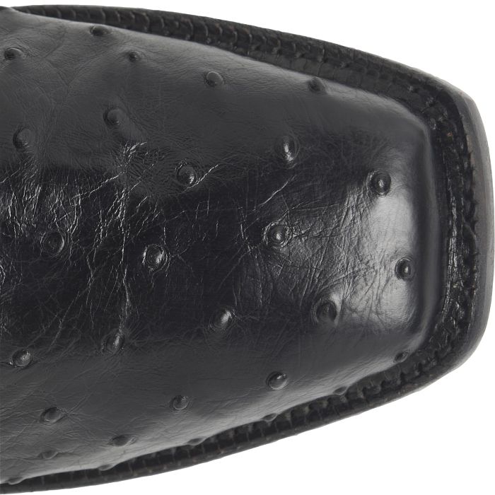 Justin George Strait Rancher 12" Obsidian Black Ostrich Cowboy