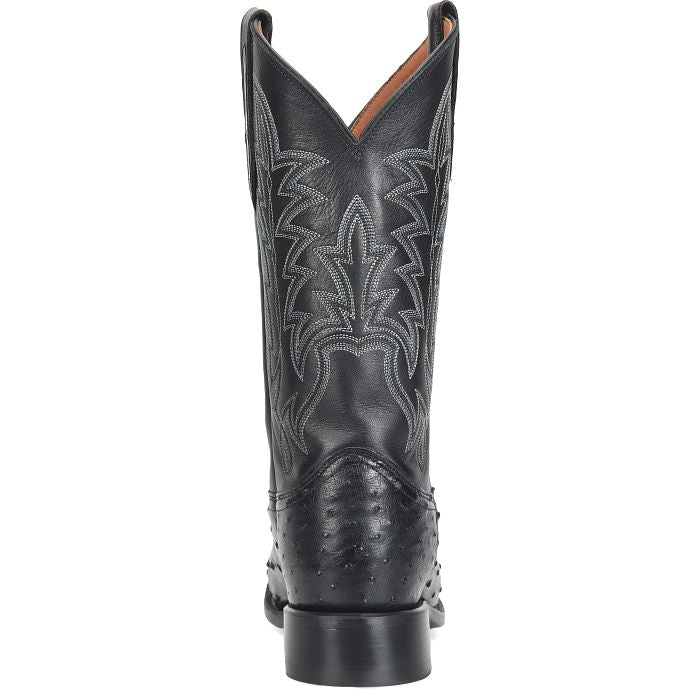 Justin George Strait Rancher 12" Obsidian Black Ostrich Cowboy
