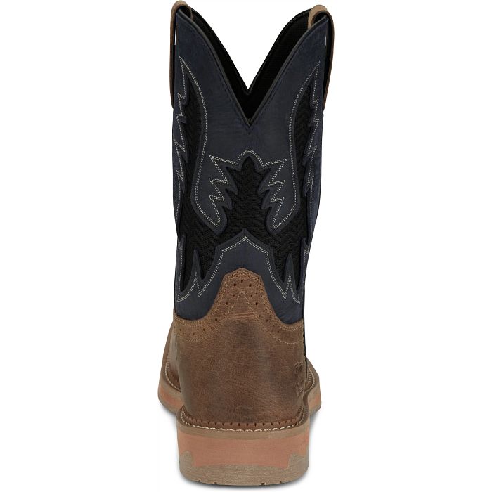 JUSTIN BOLT PEANUT TAN BLUE WATER BUFFALO COMP TOE WORK BOOT