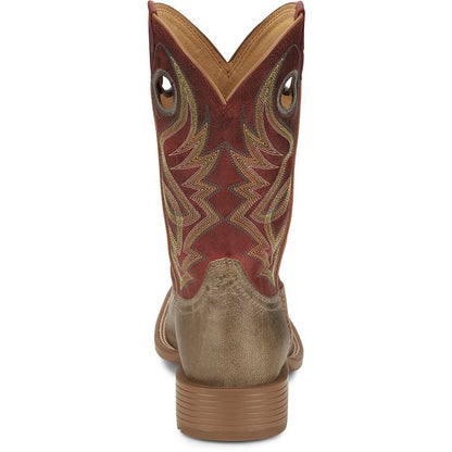 Justin Pickett 11" Griege Grey Western Boot