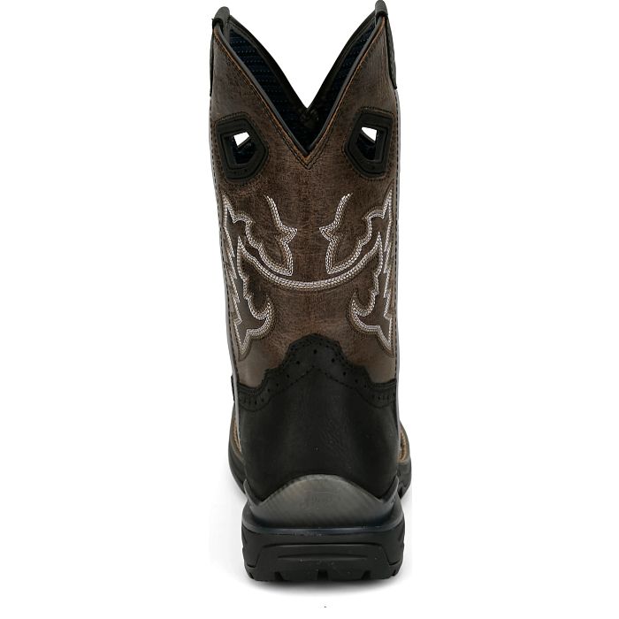 Justin Chase Black 11" Waterproof Nano Comp Toe