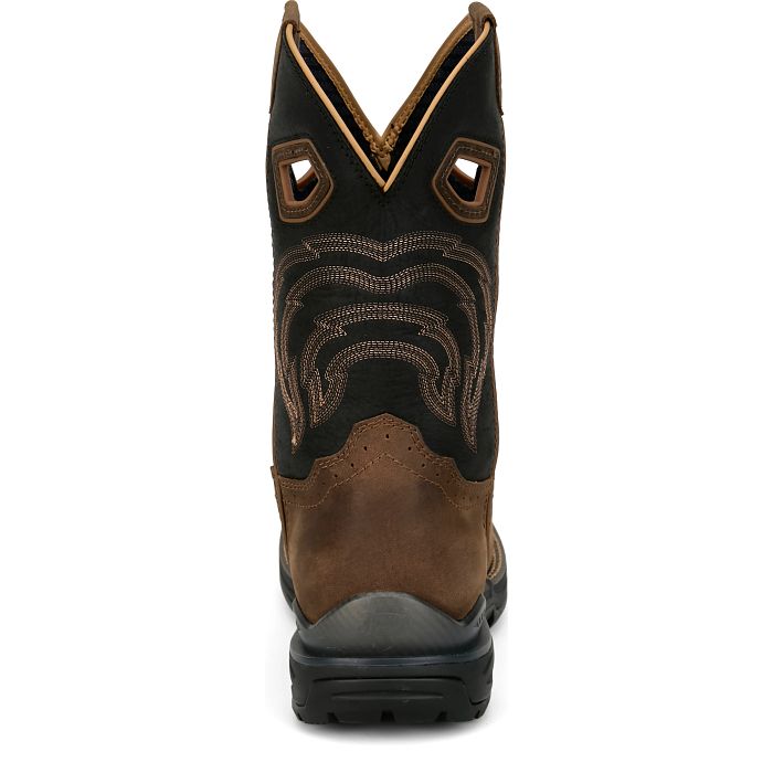Justin Slickline Brown 11" Nano Comp Waterproof Boot