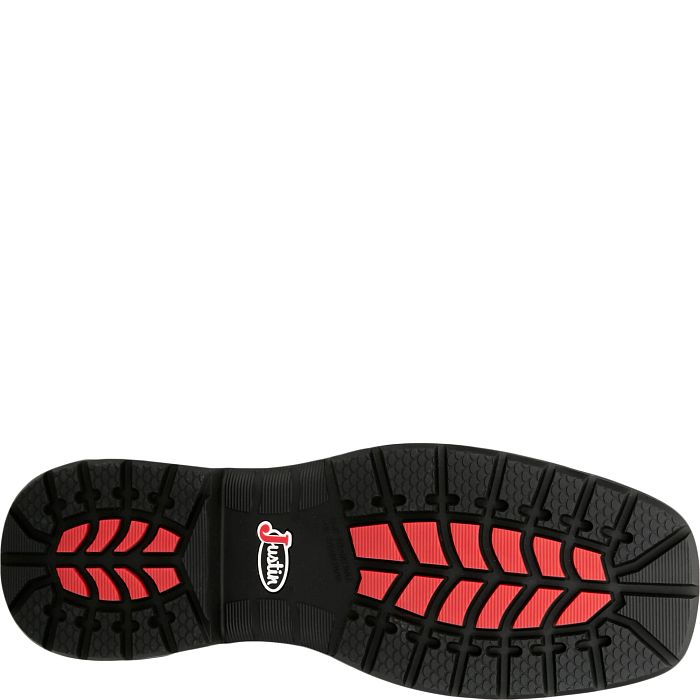 Justin Chase Black 11" Waterproof Nano Comp Toe