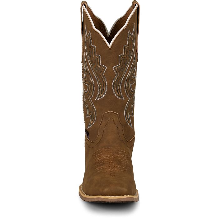 Justin Dezi Brown Cowhide Cowgirl Boot