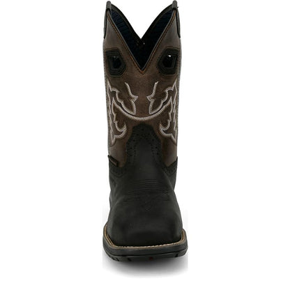Justin Chase Black 11" Waterproof Nano Comp Toe
