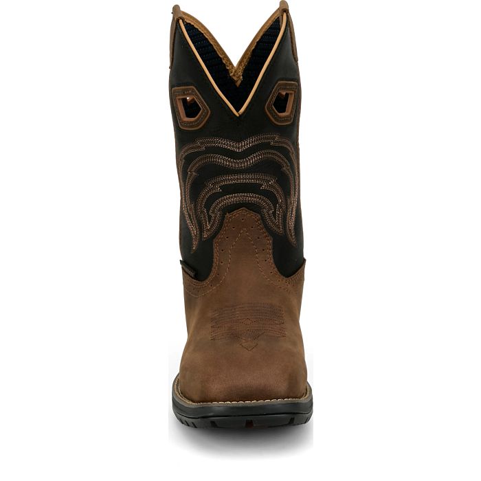 Justin Slickline Brown 11" Nano Comp Waterproof Boot