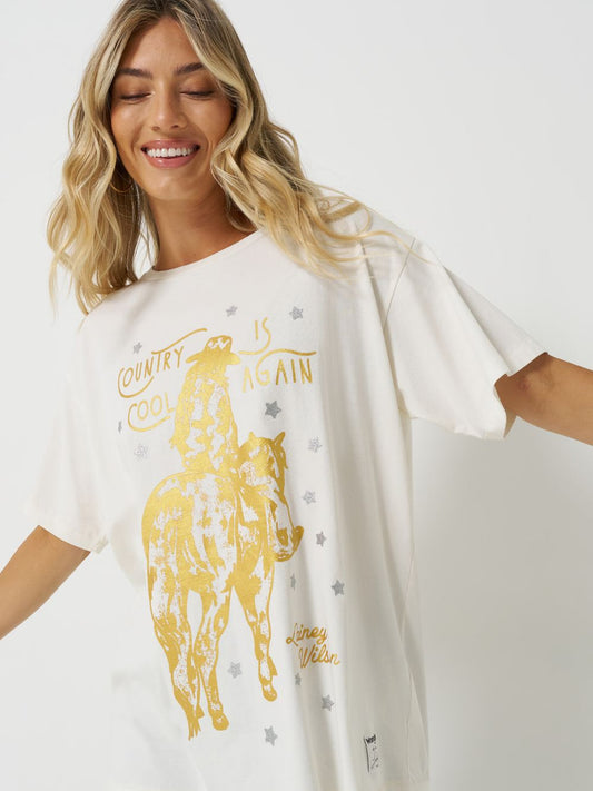 Wrangler X Lainey Wilson Country Is Cool Again Oversized Tee