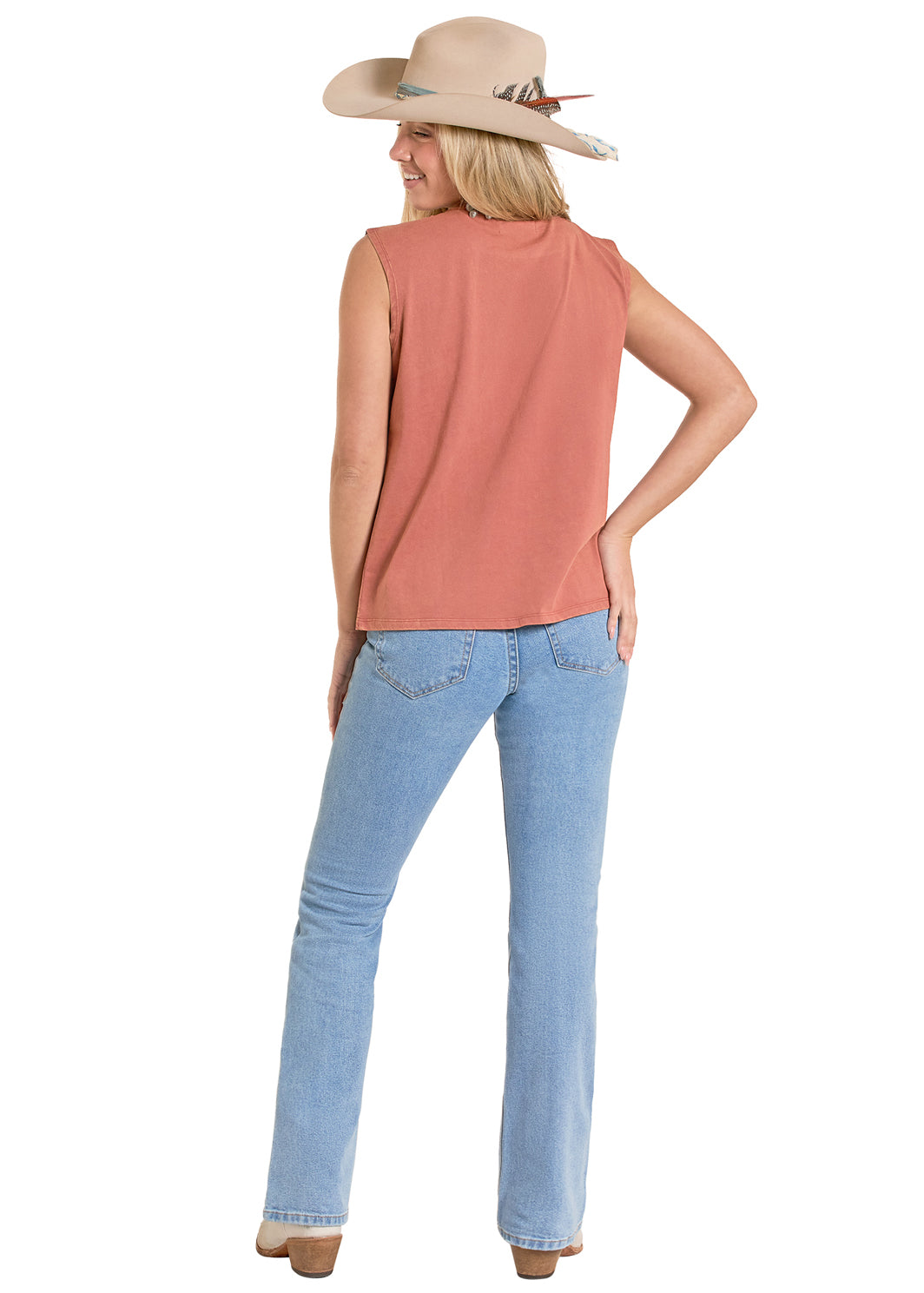 Panhandle Slim Rose Studded Jersey Tee