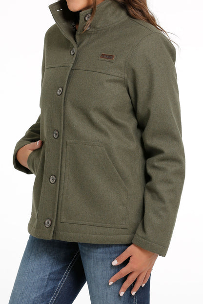 CINCH OLIVE WOLLY COAT