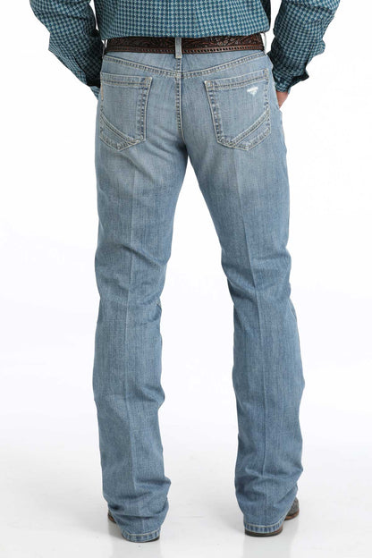 Cinch Denim Ian Light Stone Wash Mid Rise Slim Fit Boot Cut Jean