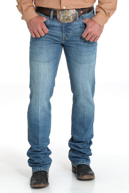 Cinch Ian Relaxed Mid Rise Medium Stone Wash Boot Cut Jean