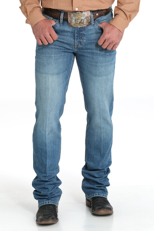 Cinch Ian Relaxed Mid Rise Medium Stone Wash Boot Cut Jean