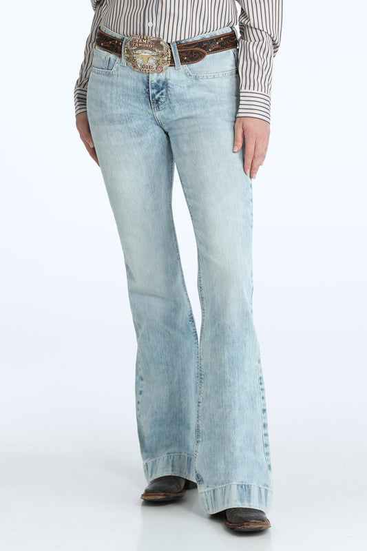 Cinch Ladies Lynden Light Stone Wash Denim Trouser Jeans