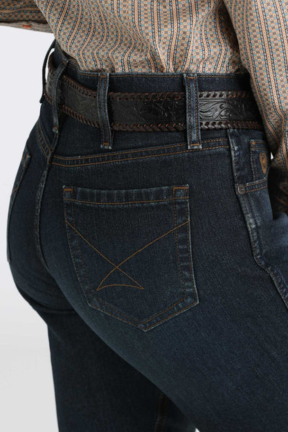 Cinch Ladies Dark Stonewash Classic Moderate Rise Slim Boot Cut Jean