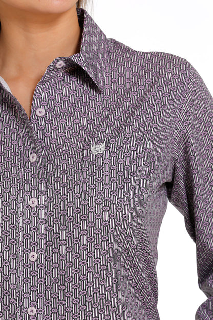 CINCH LADIES PURPLE ARENAFLEX LONG SLEEVE SHIRT