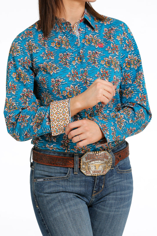 CINCH LADIES FLORAL LONG SLEEVE SHIRT