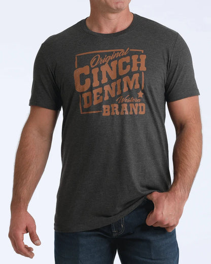 Cinch Denim Charcoal Western Brand T-Shirt