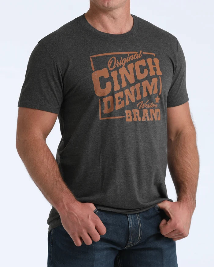 Cinch Denim Charcoal Western Brand T-Shirt