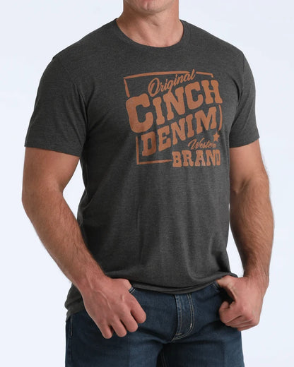 Cinch Denim Charcoal Western Brand T-Shirt