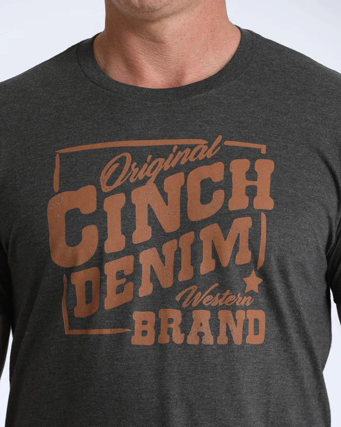 Cinch Denim Charcoal Western Brand T-Shirt
