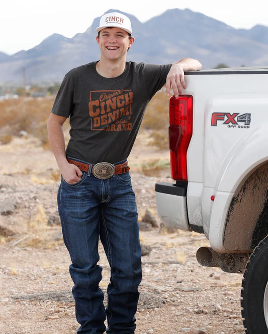 Cinch Denim Charcoal Western Brand T-Shirt