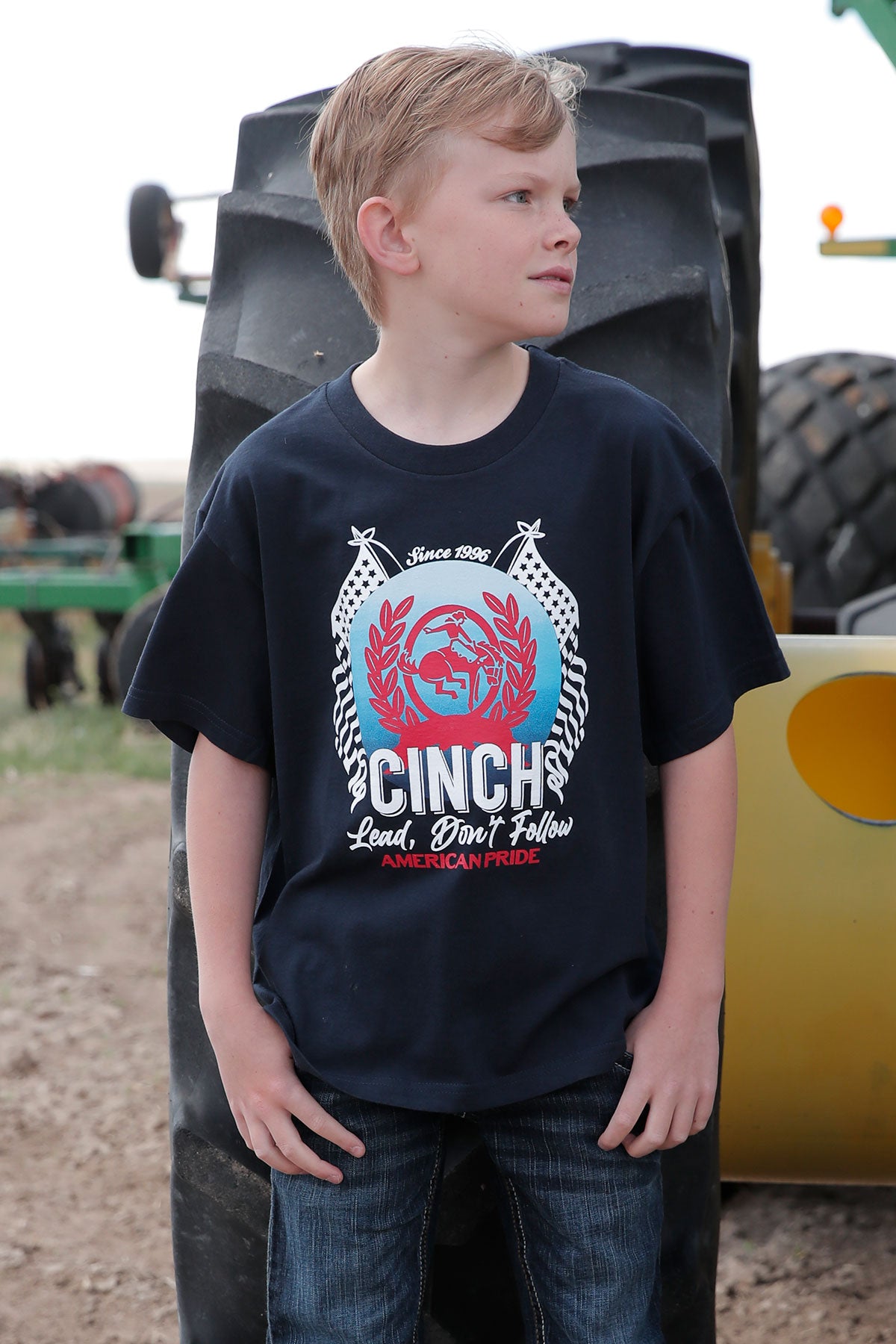 CINCH BOYS NAVY T-SHIRT